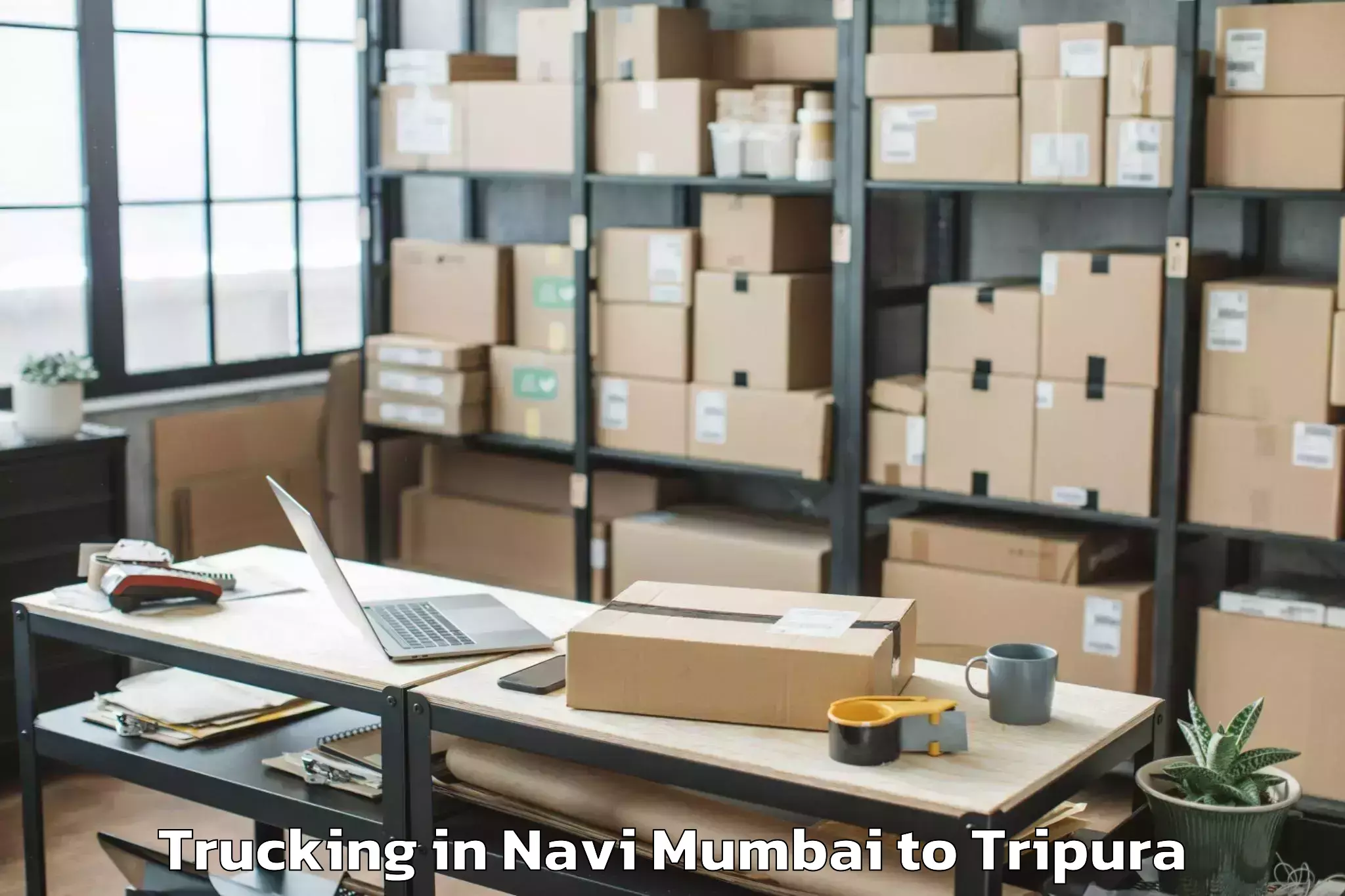 Leading Navi Mumbai to Teliamura Trucking Provider